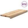 vidaXL Stair Treads 12 pcs Untreated 70x25x2 cm Solid Wood Oak