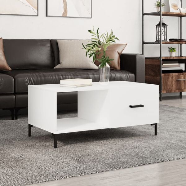 vidaXL Coffee Table White 90x50x40 cm Engineered Wood
