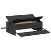 vidaXL Chicken Treadle Feeder Black 75 x 53 x 20.5 cm