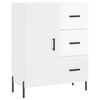 vidaXL Sideboard High Gloss White 69.5x34x90 cm Engineered Wood