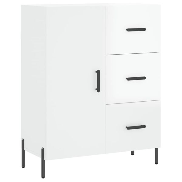 vidaXL Sideboard High Gloss White 69.5x34x90 cm Engineered Wood