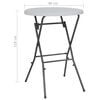 vidaXL Folding Bar Table White 80x110 cm HDPE