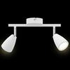 vidaXL Ceiling Spotlight with Spotlights White 25.5 x 8 x 16 cm Metal