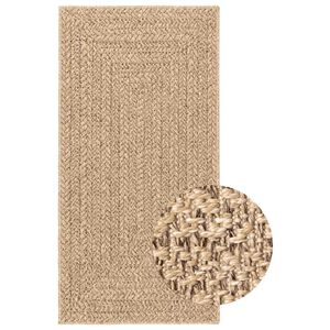 vidaXL Rug ZIZUR Beige 80x250 cm Jute Look Indoor and Outdoor