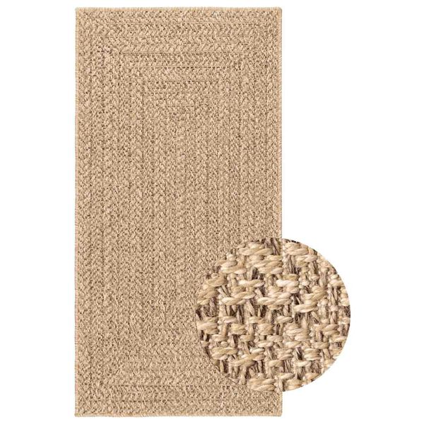 vidaXL Rug ZIZUR Beige 80x250 cm Jute Look Indoor and Outdoor