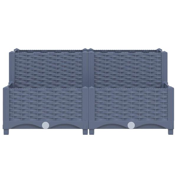 vidaXL Raised Bed 80x80x38 cm Polypropylene
