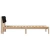 vidaXL Bed frame Brown and black 80 x 200 cm Solid pine wood