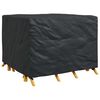 vidaXL Furniture Cover Plain Black 125 x 125 x 74 cm Fabric
