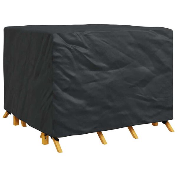 vidaXL Furniture Cover Plain Black 125 x 125 x 74 cm Fabric
