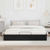 vidaXL Ottoman Bed Frame Black Oak 203 x 160 x 25 cm Engineered Wood