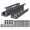 vidaXL Under Desk Cable Management Tray 2 pcs Anthracite