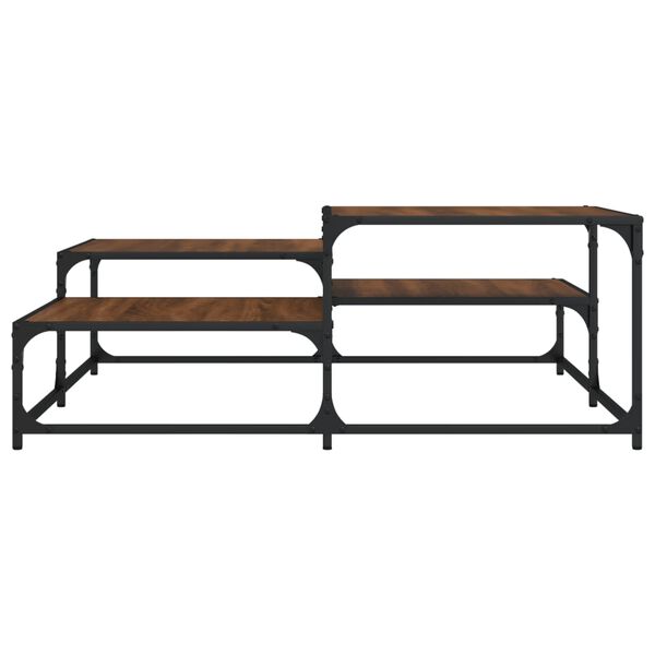 vidaXL Coffee Table Brown Oak 107x107x40 cm Engineered Wood