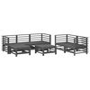 vidaXL 7 Piece Garden Lounge Set Grey Solid Wood Pine