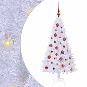 vidaXL Artificial Christmas Tree with Stand White 120 cm PVC and Steel