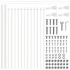 vidaXL Garden Fence 8 pcs White 13.6 x 0.6 m Powder-coated Steel