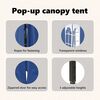 vidaXL Folding Party Tent with Sidewalls Blue 2x2 m