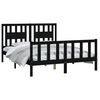 vidaXL Bed Frame without Mattress Black Solid Wood Pine 120x200 cm