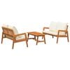 vidaXL Bistro Set 3 pcs Brown 115 x 65 x 71 cm Solid Acacia Wood