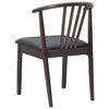 vidaXL Dining Chair 2 pcs Light Brown and Black Solid Rubberwood