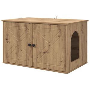vidaXL Cat House Artisian Oak 85 x 55 x 50 cm Engineered Wood