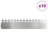 vidaXL Lawn Edgings 10 pcs Silver 103 x 0.05 x 22 cm Galvanised Steel