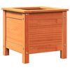 vidaXL Garden Planter Wax Brown 40 x 40 x 39 cm Solid Pine Wood