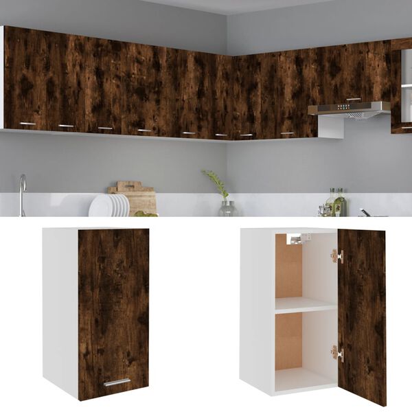 vidaXL Hanging Cabinet Lyon Smoked Oak 29.5x31x60 cm Engineered Wood