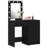 vidaXL Dressing Table 2 pcs Black 50 x 41 x 135 cm Engineered wood
