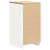 vidaXL Garage Storage Cabinet White 40x51x85 cm Solid Wood Pine