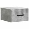 vidaXL Wall-Mounted Bedside Cabinet Concrete Grey 34.5 x 33 x 20 cm