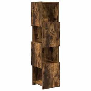 vidaXL Corner Cabinet 25.5x25x102cm Engineered Wood Smoked Oak