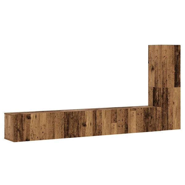 vidaXL Wall Mounted TV cabinets 3 pcs Old Wood Engineered Wood