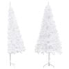 vidaXL Artificial Christmas trees PVC, Steel White