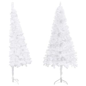 vidaXL Artificial Christmas trees PVC, Steel White