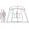 vidaXL Camping Tent with Porch Dome 5-Person Grey and Orange Waterproof