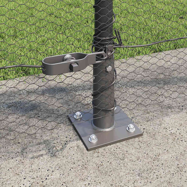 vidaXL Fence Post Grey 25 x 1 m (13 mm mesh) Steel