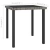 vidaXL Garden Dining Table Grey 70x70x73 cm Poly Rattan