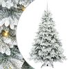 vidaXL Artificial Christmas Tree with 300 LEDs White 180 cm PE and PVC