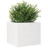 vidaXL Garden Planter White 80x80x68.5 cm Solid Wood Pine