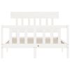vidaXL Bed Frame without Mattress White 140x190 cm Solid Wood Pine