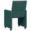 vidaXL Dining Chairs with Wheels 2 pcs Dark green 58 x 65 x 94 cm