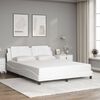 vidaXL Bed Frame without Mattress "Zadar" White 160x200 cm Faux Leather