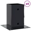 vidaXL Post Bases Square 4 pcs Anthracite 91x91 mm Powder-coated Steel