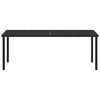 vidaXL Garden Table Black 200 x 80 x 73 cm Metal