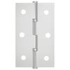 vidaXL Hinge Plain 899 pcs Silver 58 x 35 x 1 mm Steel