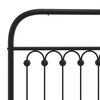 vidaXL Metal Bed Frame without Mattress with Headboard Black 107x203cm