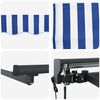 vidaXL Retractable Awning Blue and White 350 x 250 cm