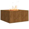 vidaXL Fire Pit 60x60x30 cm Corten Steel