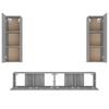 vidaXL 4 Piece TV Cabinet Set Grey Sonoma Engineered Wood