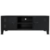 vidaXL TV Cabinet Metal Industrial Style 120x35x48 cm Black